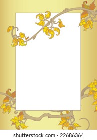 Abstract floral background with blank letter