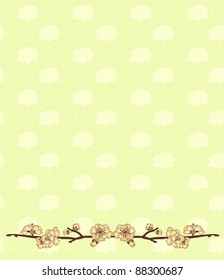 abstract floral background with blooming cherry branch