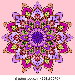 abstract floral background, Blossom Mandala Shape, Flower Mandala. Vintage decorative elements. Oriental pattern, vector illustration. Islam, Arabic, Indian, Moroccan, Spain, Turkish, Pakistan