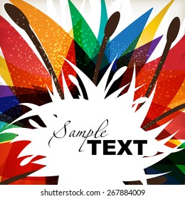 Abstract floral background with bright colors