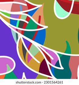 abstract floral background. colorful pattern style. contemporary flower design. summer theme