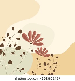 Abstract floral background with colors, an elegant vector illustration perfect for nature-inspired designs and spring decorations with Blank Space for text.