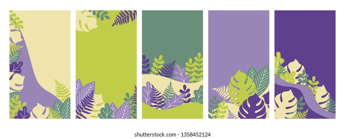 Abstract floral background with copy space for banner, site, cards and social network covers. Vector illustration

