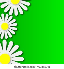abstract floral background with daisies