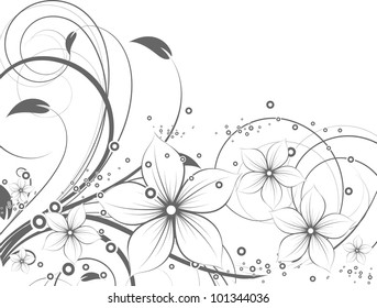 Abstract floral background for design