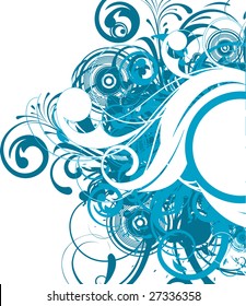 Abstract floral background for design