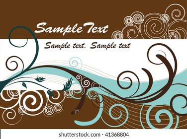 Abstract floral background for design