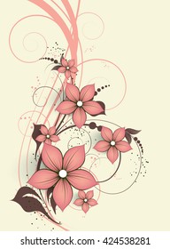 Abstract floral background for design