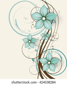 Abstract floral background for design