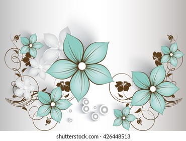 Abstract floral background for design