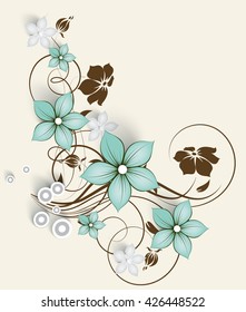 Abstract floral background for design