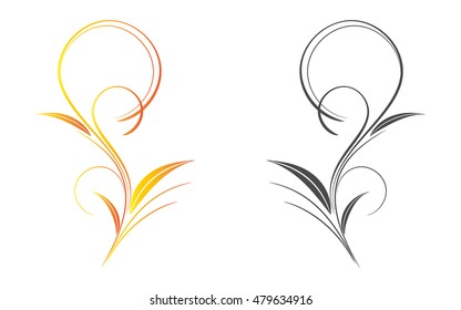 Abstract floral background for design