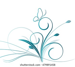 Abstract floral background for design