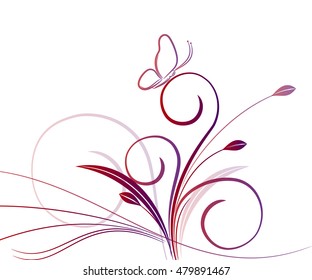 Abstract floral background for design