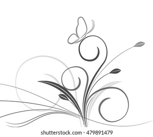 Abstract floral background for design
