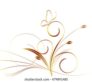 Abstract floral background for design