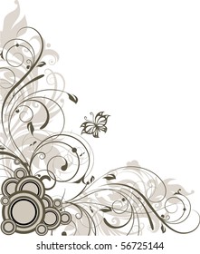 Abstract floral background for design.