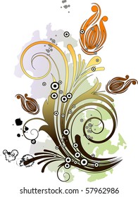 Abstract floral background for design.