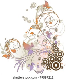 Abstract floral background for design
