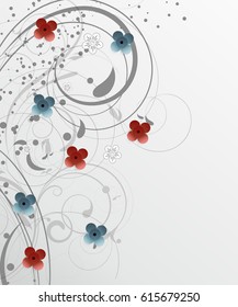 Abstract floral background for design with 3D effect.