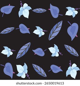 Abstract Floral Background Design with Artistic Botanical Elements