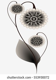 Abstract floral background, design element.