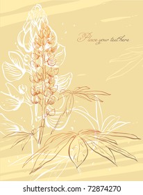 Abstract floral background for the design of text