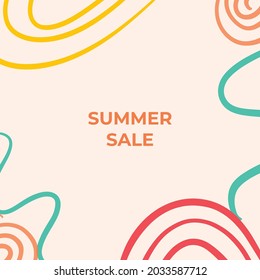 Abstract floral background designs, summer sale, social media promotional content. Vector illustration