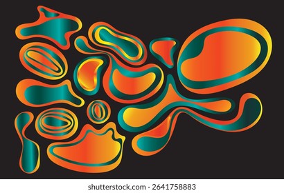 abstract floral background digital color print, wallpaper, pattern, gradient, wallpaper background and Adobe illustrator artwork