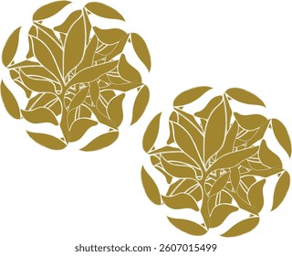 abstract floral background.  Abstract doodle frame. Floral beige round frame. Botanical boho border vector illustration. Simple elegant romantic style for wedding events, signs, logo, labels, etc