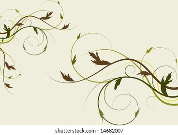 Abstract floral background, element for design.
