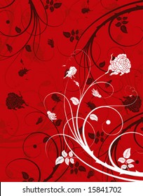Abstract floral background, element for design, vector illustration