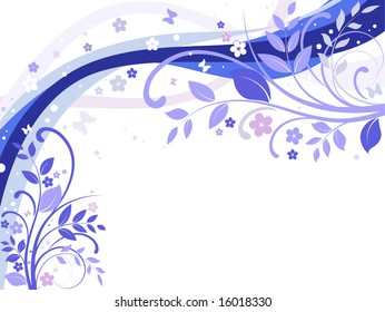 Abstract floral background, element for design.
