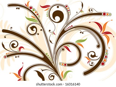 Abstract floral background, element for design, vector illustration