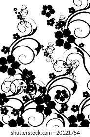 Abstract floral background, element for design, vector wave
