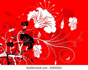 Abstract floral background, element for design, vector illustration