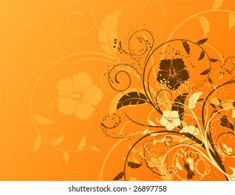 Abstract Floral Background, element for design, vector illustration.