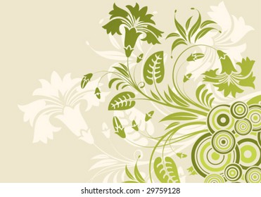 Abstract Floral Background, element for design, vector illustration