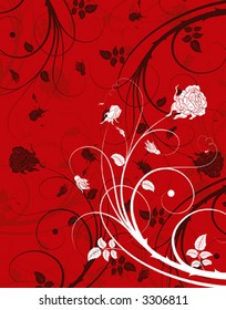 Abstract floral background, element for design, vector illustration
