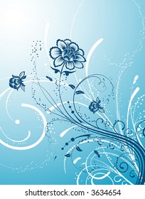 Abstract floral background, element for design, vector illustration