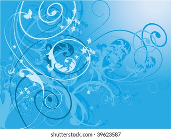  Abstract floral background, element for design