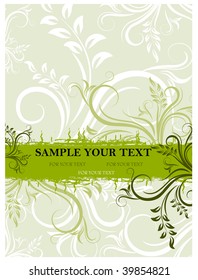  Abstract floral background, element for design