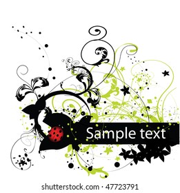 Abstract floral background, element for design, vector