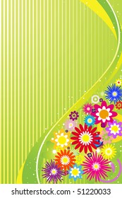 Abstract floral background, element for design.