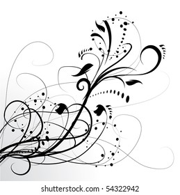 Abstract floral background, element for design.