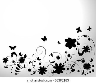 Abstract floral background, element for design.