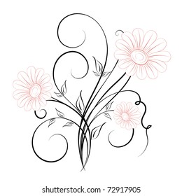 Abstract floral background. Element for design.