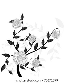 Abstract floral background, element for design, vector wave