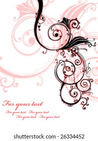 Abstract floral background, elements for design