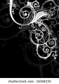 Abstract floral background, elements for design
